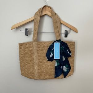 NWT Draper James Straw tote beach bag